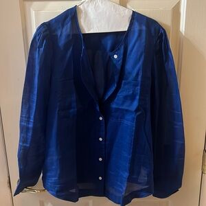 NWT Banana Republic Navy Button Down